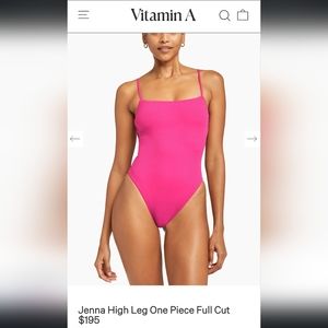 Bright (neon) pink one piece swimsuit NWOT